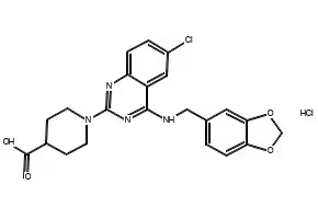 1-BOC-4-(4-CHLOROQUINAZOLIN-6-YLETHYNYL)PIPERIDINE structure, CAS 383434-51-3