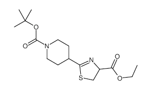 1-BOC-4-(4-ETHOXYCARBONYL-4,5-DIHYDROTHIAZOL-2-YL)PIPERIDINE structure, CAS 881197-94-0