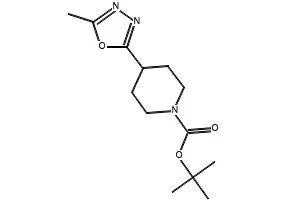 1-BOC-4-(5-METHYL-1,3,4-OXADIAZOL-2-YL)PIPERIDINE structure, CAS 280110-69-2