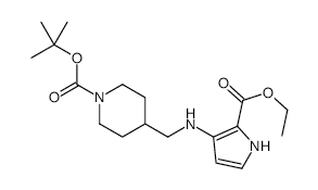 1-BOC-4-[(2-ETHOXYCARBONYL-1H-PYRROL-3-YLAMINO)METHYL]PIPERIDINE structure, CAS 890655-87-5