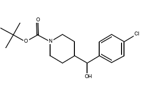 1-BOC-4-[(4-CHLOROPHENYL)HYDROXYMETHYL]PIPERIDINE structure, CAS 639468-65-8