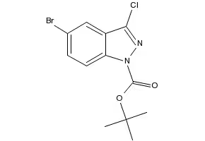 1-BOC-5-BROMO-3-CHLORO-1H-INDAZOLE structure, CAS 929617-36-7