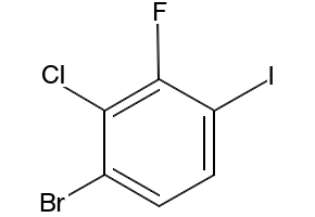 1-BROMO-2-CHLORO-3-FLUORO-4-IODOBENZENE structure, CAS 1000573-03-4