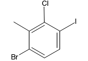 1-BROMO-2-CHLORO-4-IODO-3-METHYLBENZENE structure, CAS 1000573-57-8