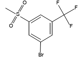 1-BROMO-3-(METHYLSULFONYL)-5-(TRIFLUOROMETHYL)BENZENE structure, CAS 1215205-96-1