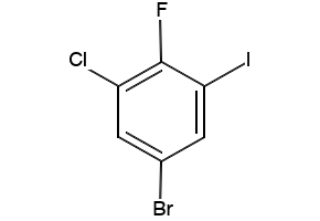 1-BROMO-3-CHLORO-5-FLUORO-2-IODOBENZENE structure, CAS 1000577-66-1