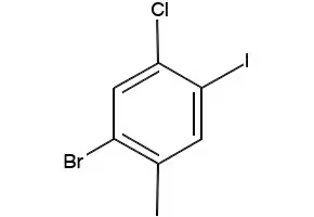 1-BROMO-4-CHLORO-2-IODO-5-METHYLBENZENE structure, CAS 1255574-71-0