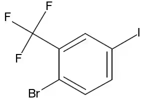 1-BROMO-4-IODO-2-(TRIFLUOROMETHYL)BENZENE structure, CAS 364-11-4