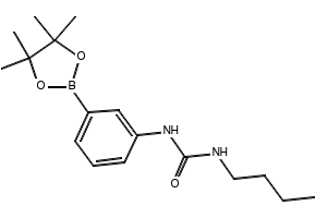 1-BUTYL-3-(3-(4,4,5,5-TETRAMETHYL-1,3,2-DIOXABOROLAN-2-YL)PHENYL)UREA structure, CAS 874299-07-7