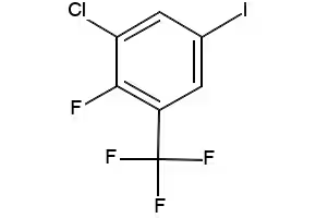 1-CHLORO-2-FLUORO-5-IODO-3-(TRIFLUOROMETHYL)BENZENE structure, CAS 928783-87-3