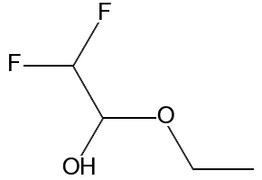 1-ETHOXY-2,2-DIFLUOROETHANOL structure, CAS 148992-43-2