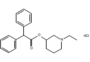 1-ETHYLPIPERIDIN-3-YL 2,2-DIPHENYLACETATE HYDROCHLORIDE structure, CAS 129-77-1