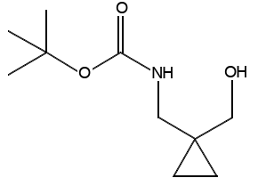 1-HYDROXYMETHYL-1-(TERT-BUTOXYCARBONYLAMINOMETHYL)CYCLOPROPANE structure, CAS 153248-46-5