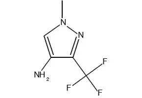 1-METHYL-3-(TRIFLUOROMETHYL)-1H-PYRAZOL-4-AMINE structure, CAS 1006436-44-7