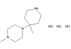 1-METHYL-4-(4-METHYLPIPERIDIN-4-YL)PIPERAZINE TRIHYDROCHLORIDE structure, CAS 1208089-44-4