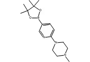 1-METHYL-4-(5-(4,4,5,5-TETRAMETHYL-1,3,2-DIOXABOROLAN-2-YL)PYRIDIN-2-YL)PIPERAZINE structure, CAS 918524-63-7