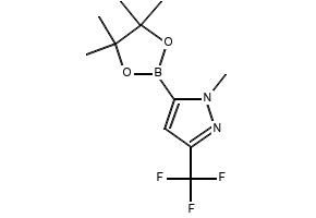 1-METHYL-5-(4,4,5,5-TETRAMETHYL-1,3,2-DIOXABOROLAN-2-YL)-3-(TRIFLUOROMETHYL)-1H-PYRAZOLE structure, CAS 1025719-23-6