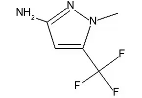 1-METHYL-5-(TRIFLUOROMETHYL)-1H-PYRAZOL-3-AMINE structure, CAS 149978-42-7