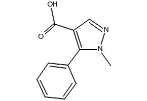 1-METHYL-5-PHENYL-1H-PYRAZOLE-4-CARBOXYLIC ACID structure, CAS 105994-75-0