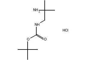 1-N-BOC-2-METHYLPROPANE-1,2-DIAMINE HYDROCHLORIDE structure, CAS 1179361-35-3
