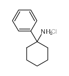 1-PHENYLCYCLOHEXYLAMINE HYDROCHLORIDE structure, CAS 1934-71-0