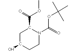 1-TERT-BUTYL (2S,4R)-2-METHYL4-HYDROXYPIPERIDINE-1,2-DICARBOXYLATE structure, CAS 181269-87-4