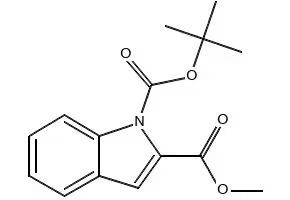 1-TERT-BUTYL 2-METHYL 1H-INDOLE-1,2-DICARBOXYLATE structure, CAS 163229-48-9