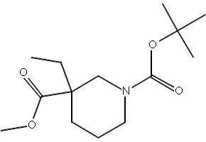 1-TERT-BUTYL 3-ETHYL 3-ETHYLPIPERIDINE-1,3-DICARBOXYLATE structure, CAS 1178882-02-4