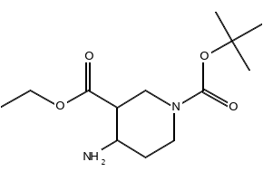 1-TERT-BUTYL 3-ETHYL 4-AMINOPIPERIDINE-1,3-DICARBOXYLATE structure, CAS 932035-01-3