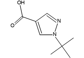 1-TERT-BUTYL-1H-PYRAZOLE-4-CARBOXYLIC ACID structure, CAS 950858-65-8
