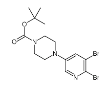 1_BOC-4-(5,6-DIBROMOPYRIDIN-3-YL)PIPERAZINE structure, CAS 897395-94-7
