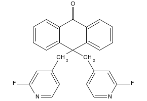 10,10-BIS((2-FLUOROPYRIDIN-4-YL)METHYL)ANTHRACEN-9(10H)-ONE structure, CAS 160588-45-4
