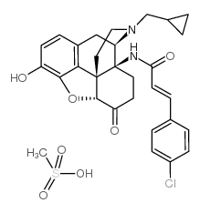 14B-(P-CHLOROCINNAMOYLAMINO)-7,8-DIHYDRO-N-CYCLOPROPYLMETHYLMORPHINONEMESYLATE structure, CAS 117332-69-1