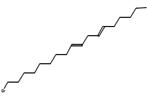 18-BROMO-6,9-OCTADECADIENE structure, CAS 4102-60-7