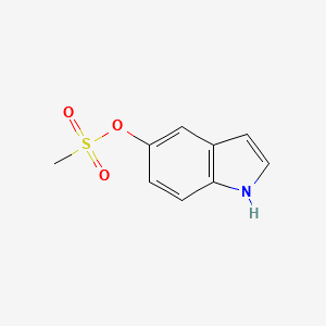 1H-INDOL-5-YL METHANESULFONATE structure, CAS 128810-31-1