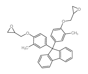 2,2'-((((9H-FLUORENE-9,9-DIYL)BIS(2-METHYL-4,1-PHENYLENE))BIS(OXY))BIS(METHYLENE))BIS(OXIRANE) structure, CAS 114205-89-9