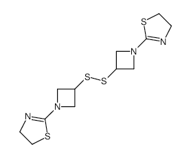 2,2'-[DITHIOBIS(3,1-AZETIDINEDIYL)]BIS[4,5-DIHYDROTHIAZOLE] structure, CAS 384330-54-5