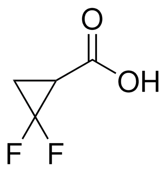 2,2-DIFLUOROCYCLOPROPANECARBOXYLIC ACID structure, CAS 107873-03-0