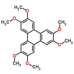 2,3,6,7,10,11-HEXAMETHOXYTRIPHENYLENE structure, CAS 808-57-1
