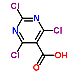 2,4,6-TRICHLOROPYRIMIDINE-5-CARBOXYLIC ACID structure, CAS 93416-51-4
