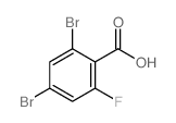 2,4-DIBROMO-6-FLUOROBENZOIC ACID structure, CAS 183065-69-2