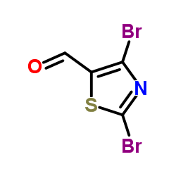 2,4-DIBROMOTHIAZOLE-5-CARBOXALDEHYDE structure, CAS 139669-95-7