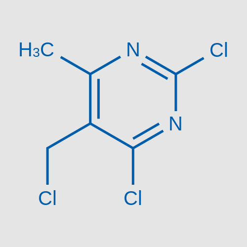 2,4-DICHLORO-5-(CHLOROMETHYL)-6-METHYLPYRIMIDINE structure, CAS 16768-43-7