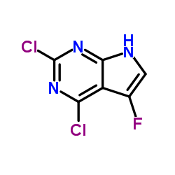 2,4-DICHLORO-5-FLUORO-7H-PYRROLO[2,3-D]PYRIMIDINE structure, CAS 1053228-29-7
