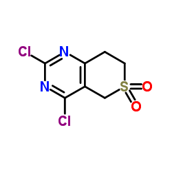 2,4-DICHLORO-7,8-DIHYDRO-5H-THIOPYRANO[4,3-D]PYRIMIDINE 6,6-DIOXIDE structure, CAS 1187830-50-7