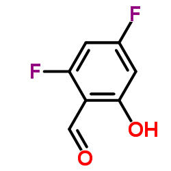 2,4-DIFLUORO-6-HYDROXYBENZALDE structure, CAS 136516-64-8