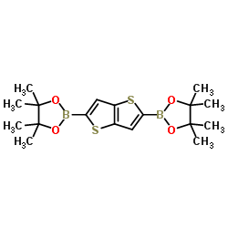 2,5-BIS(4,4,5,5-TETRAMETHYL-1,3,2-DIOXABOROLAN-2-YL)THIENO[3,2-B]THIOPHENE structure, CAS 924894-85-9