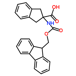 2-((((9H-FLUOREN-9-YL)METHOXY)CARBONYL)AMINO)-2,3-DIHYDRO-1H-INDENE-2-CARBOXYLIC ACID structure, CAS 135944-07-9
