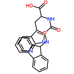 2-((((9H-FLUOREN-9-YL)METHOXY)CARBONYL)AMINO)-3-(1H-PYRROLO[2,3-B]PYRIDIN-3-YL)PROPANOIC ACID structure, CAS 1219143-85-7