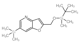 2-(((TERT-BUTYLDIMETHYLSILYL)OXY)METHYL)-6-(TRIMETHYLSILYL)FURO[3,2-B]PYRIDINE structure, CAS 1171920-41-4